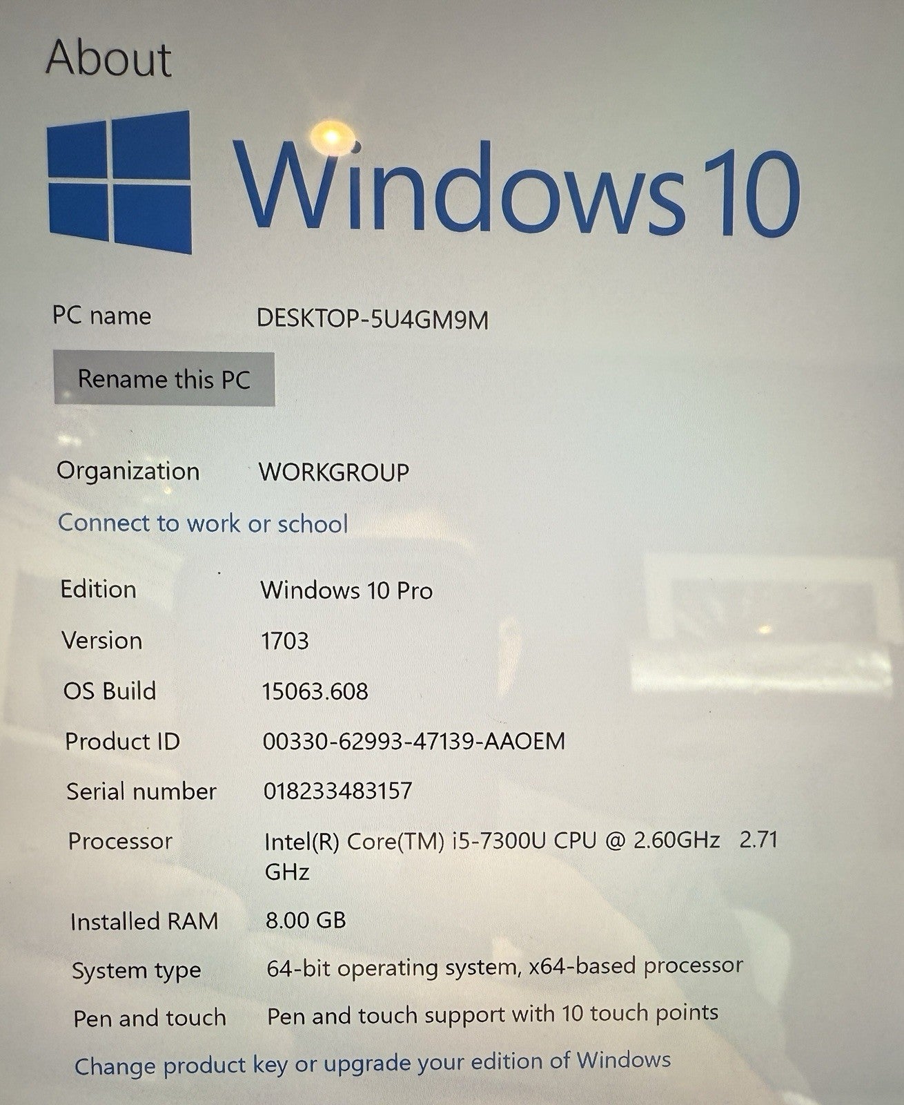 Microsoft Surface Book 13.5" i5 8GB 256GB SSD - Model 1703 - Silver - Good