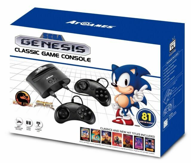 SEGA Genesis Classic Game Console 81 Games -Sonic - Mortal Kombat - New Sealed