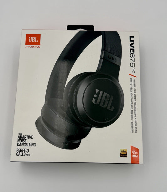 JBL Live 675NC Noise Cancelling Bluetooth On-Ear Wireless Headphones 1 yr wrnty