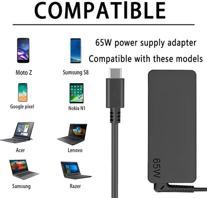 20 Pack 65W USB‑C Laptop Charger – Lenovo Acer HP Dell ASUS Compatible Wholesale