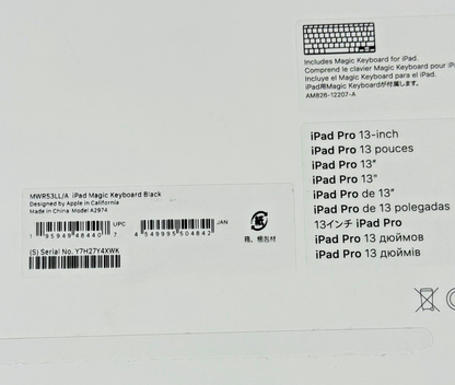 Apple Magic Keyboard for iPad Pro 13" (M4) – Black, US English – Touchpad & Back