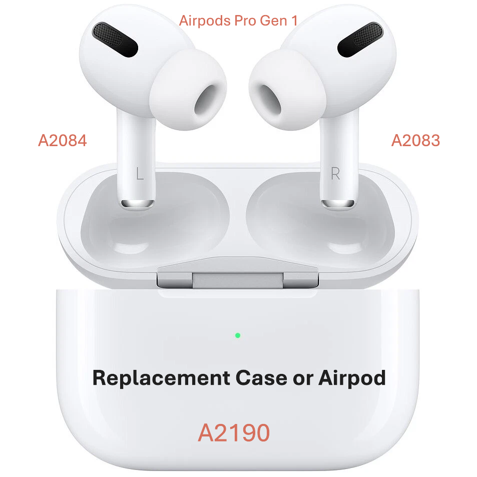 Genuine Apple AirPods Pro Gen 1 – OEM Replacement Left, Right, or Case | Good