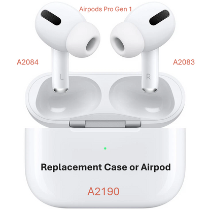 Genuine Apple AirPods Pro Gen 1 – OEM Replacement Left, Right, or Case | Good