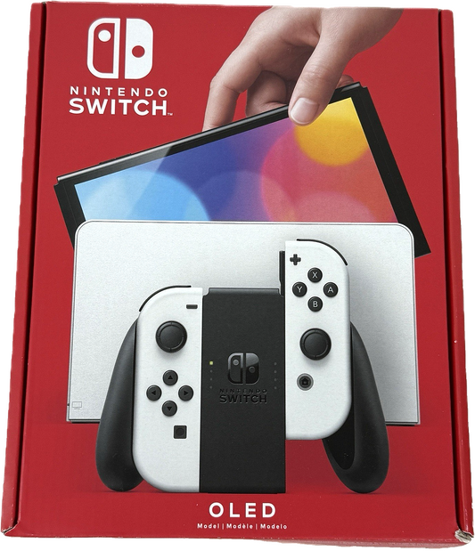 Nintendo Switch OLED White Console (Joy-Con, Dock) 64GB Bundle -Latest Model