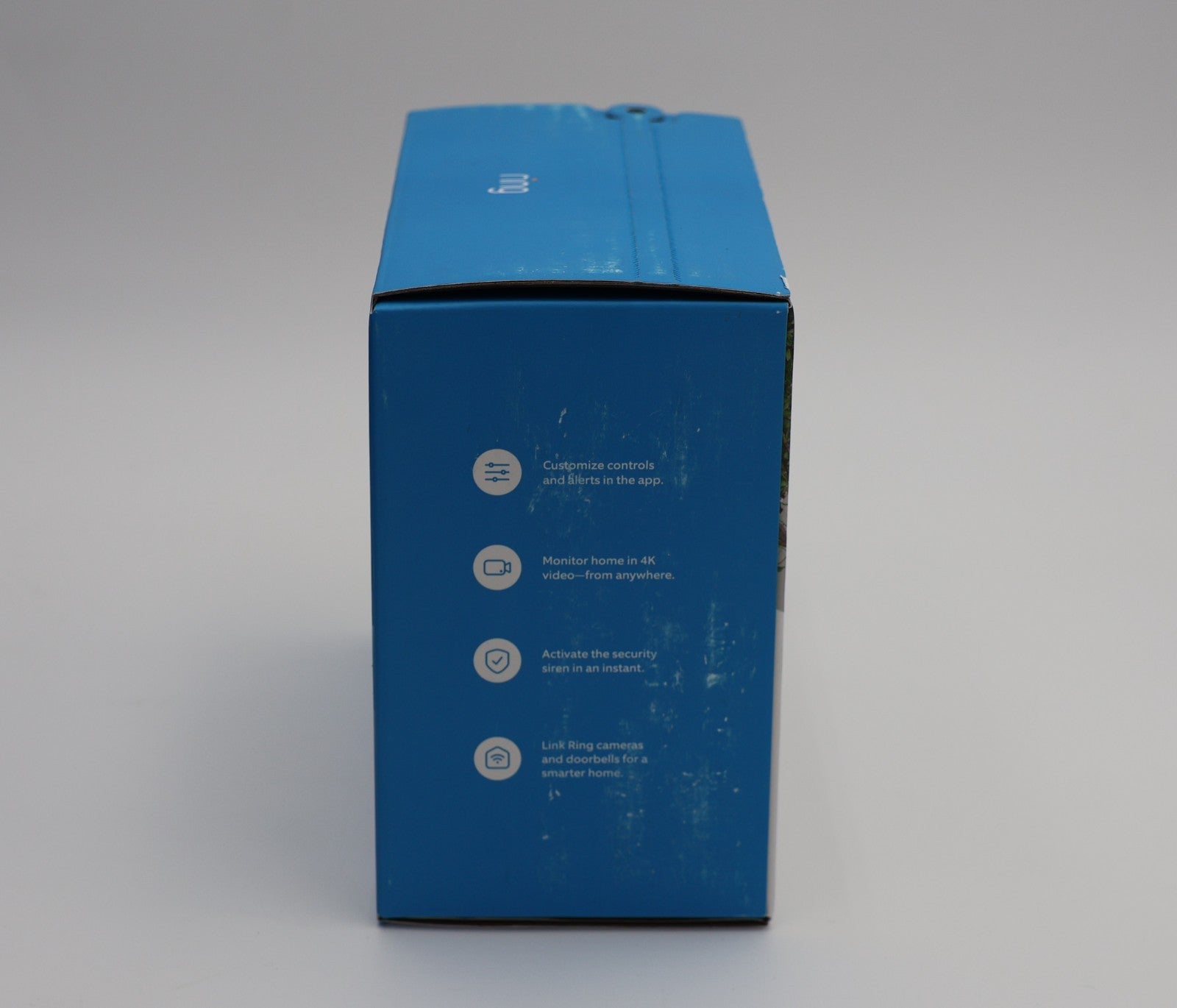 Ring Outdoor Cam Pro 4K Retinal Plug‑In Security Camera Wide Angle White SEALED