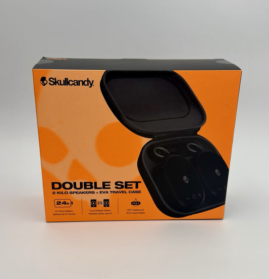 Skullcandy Kilo Wireless Bluetooth Speaker – Waterproof 2-Pack with Case | New