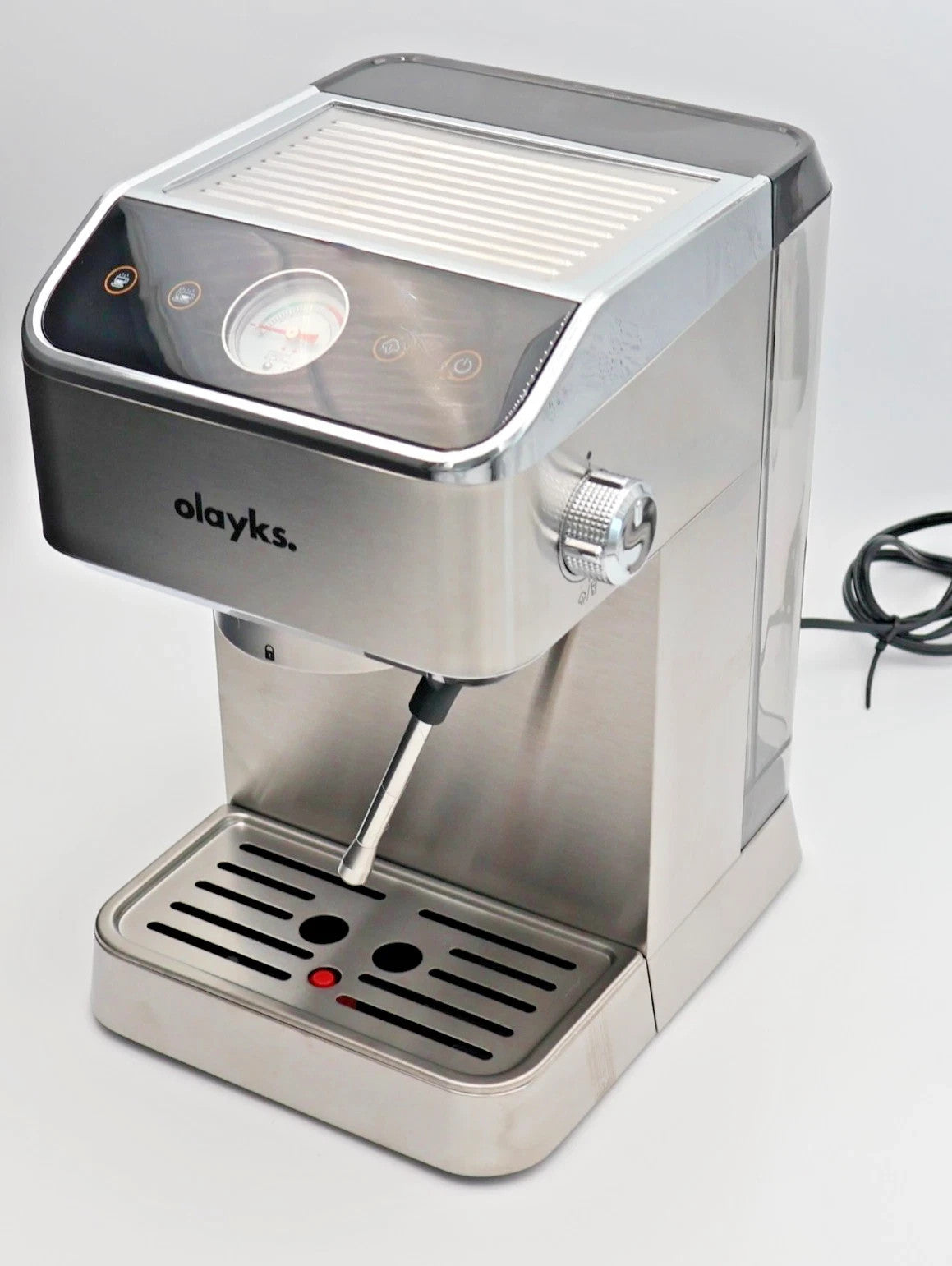Olayks 20 Bar Espresso Machine Stainless Steel Milk Frother 1.8L Tank 1400W