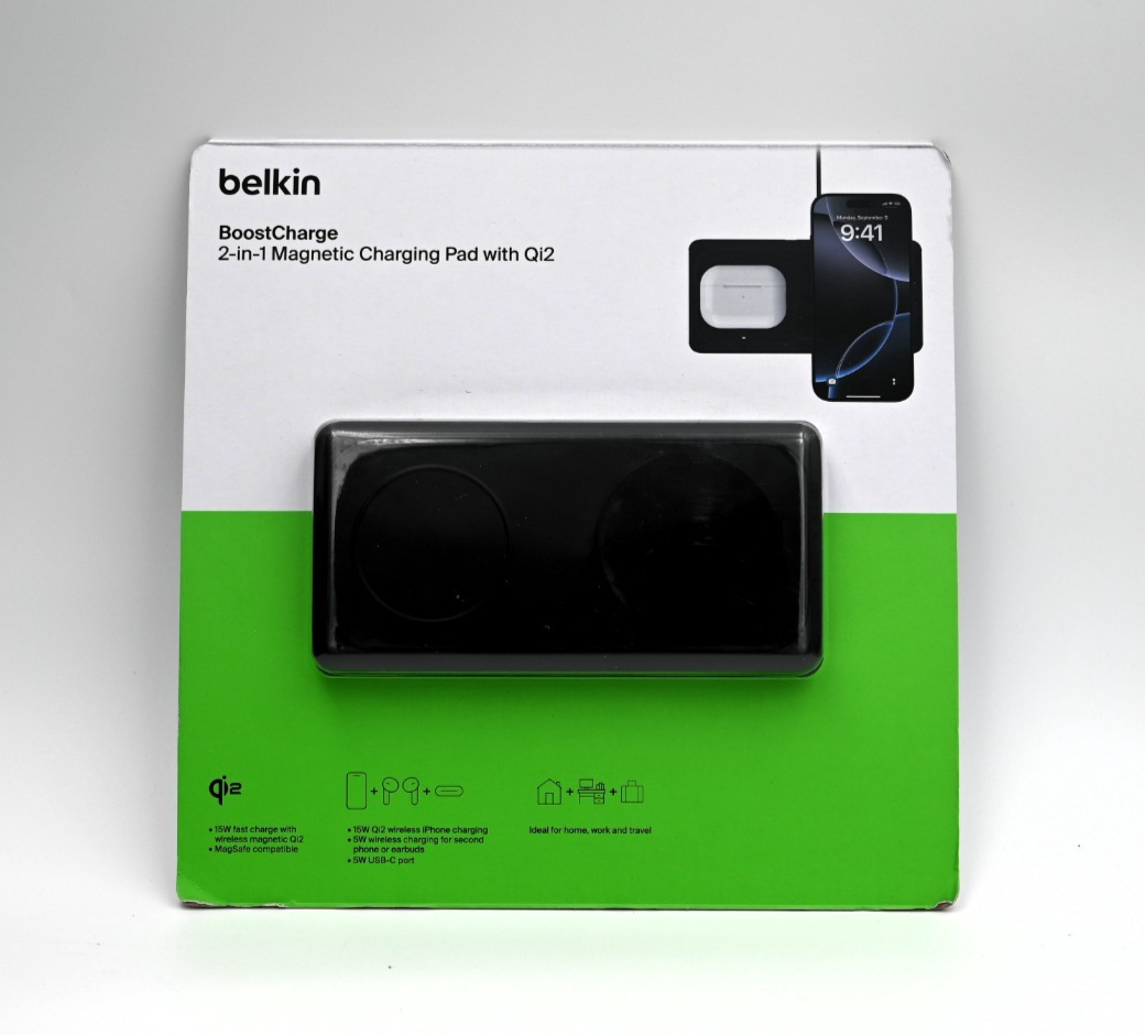 Belkin 2-in-1 Magnetic Wireless Charging Pad – Qi2 15W | New Sealed