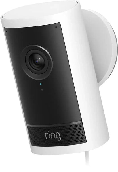 Ring Outdoor Cam Pro 4K Retinal Plug‑In Security Camera Wide Angle White SEALED