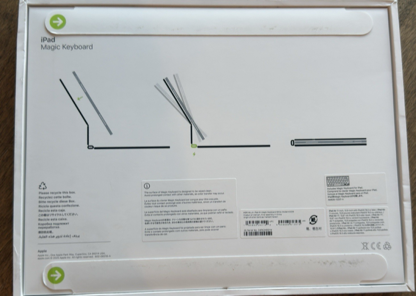 Apple Magic Keyboard for iPad Air 11-inch M2 & M3 - English - White - MDFV4LL/A
