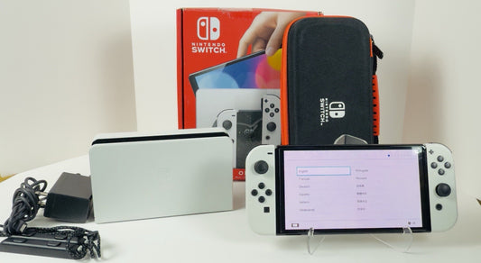 Nintendo Switch OLED White Console (Joy-Con, Dock) 64GB Bundle -Latest Model