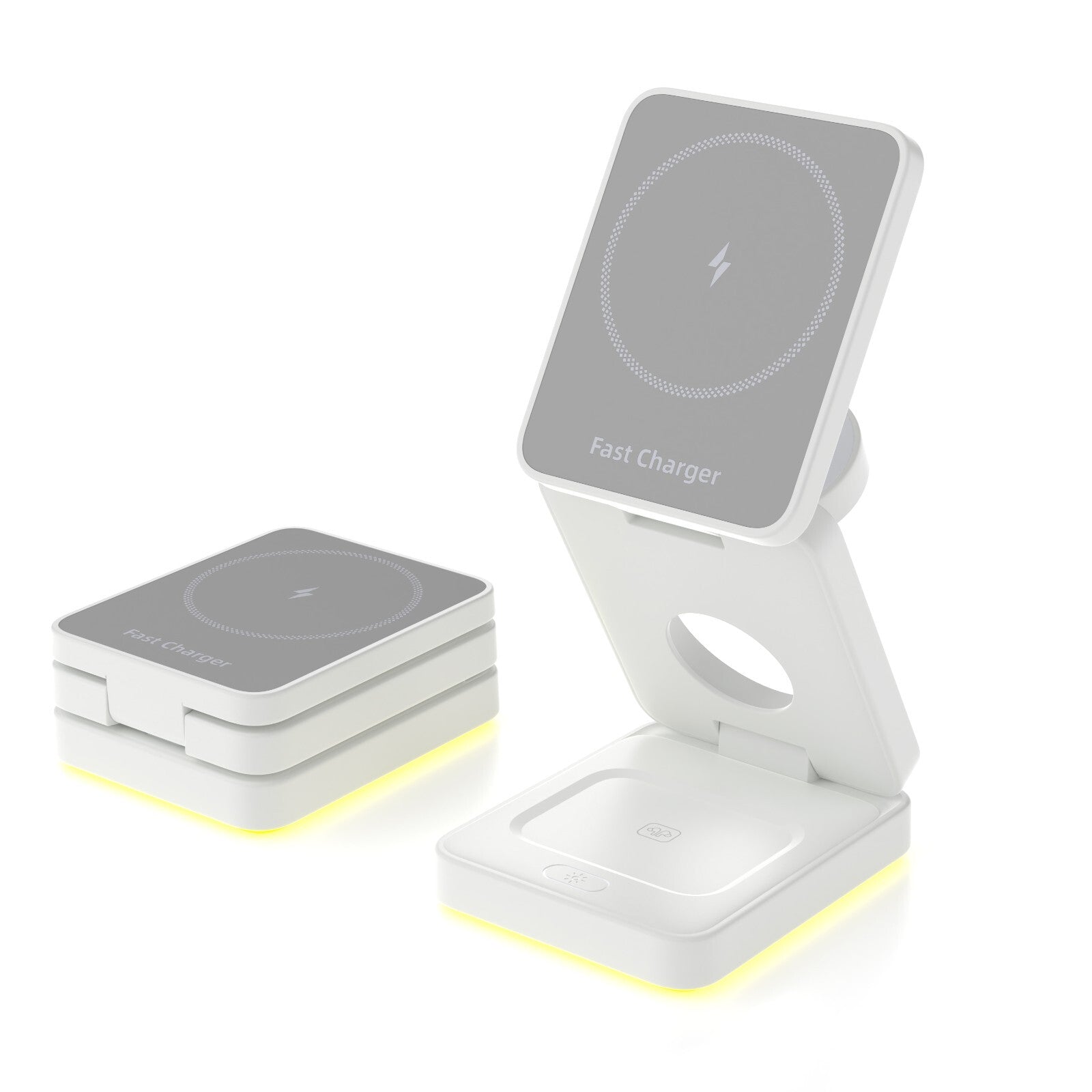 3-IN-1  Wireless Charging Cube 15W Foldable for Apple  Magsafe Compatible 3-1
