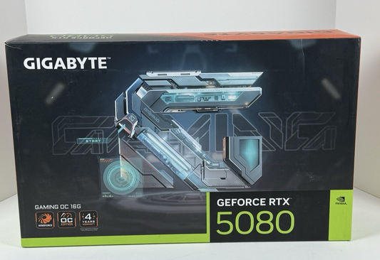 GIGABYTE GEFORCE RTX 5080 16GB GDDR7 PCIe 5.0 DLSS 4 GPU HDMI DP  WTY