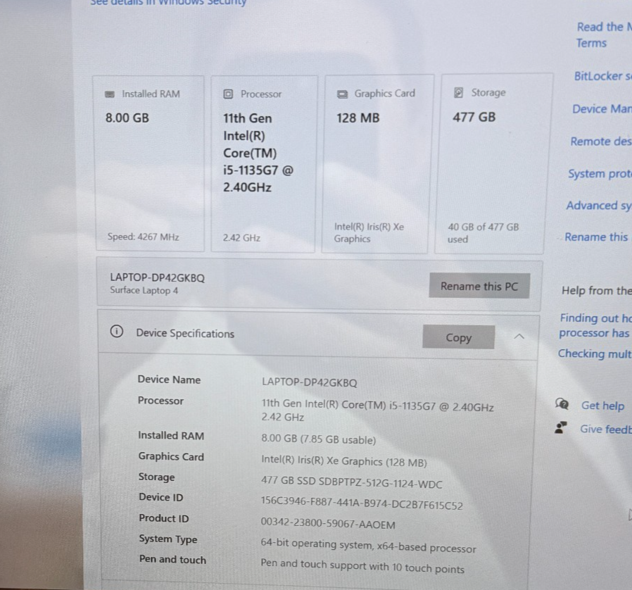 Microsoft Surface Laptop 4 – 13.5" Touch, i5, 8GB, 512GB SSD | Matte Black