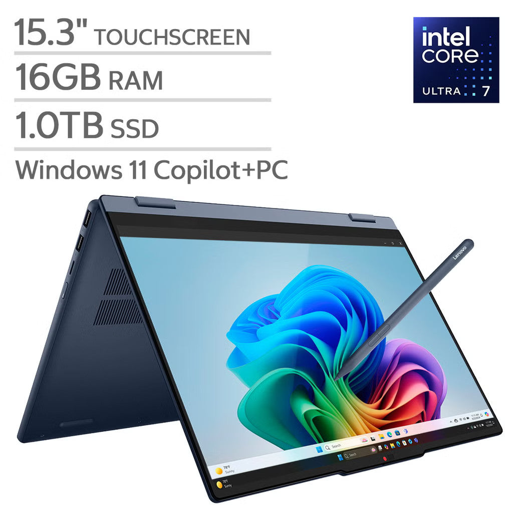 Lenovo IdeaPad 5i 2‑in‑1 Touch 15.3” Ultra 7 355 16GB RAM 1TB SSD Copilot+ Pen