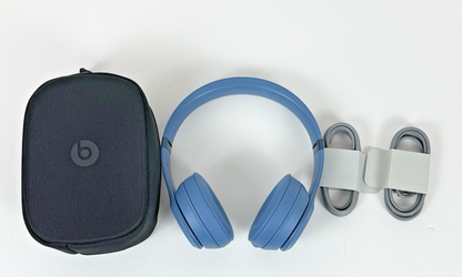 Beats Solo 4 Wireless On-Ear Headphones Slate Blue w/ AppleCare - Open Box