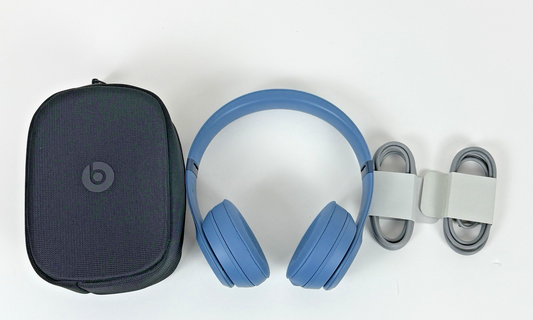 Beats Solo 4 Wireless On-Ear Headphones Slate Blue w/ AppleCare - Open Box