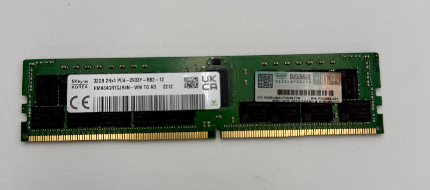 SK Hynix 32GB DIMM DDR4 RAM 2RX4 PC4-2933Y-RB2-12 DDR4 288PIN ECC Server Memory