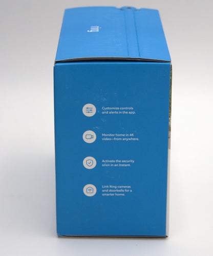 Ring Outdoor Cam Pro 4K Retinal Plug‑In Security Camera Wide Angle Black SEALED