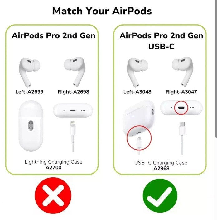 Genuine Apple AirPods Pro 2 USB-C  Replacement Part – Left /Right or Case