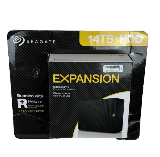 Seagate 14TB Expansion Desktop External Hard Drive USB 3.0 w/ Rescue Recovery