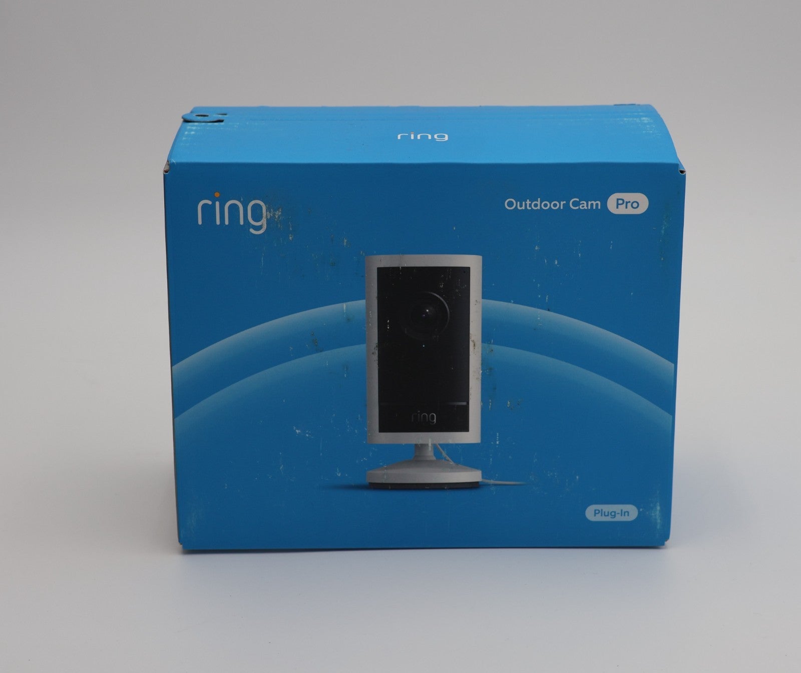 Ring Outdoor Cam Pro 4K Retinal Plug‑In Security Camera Wide Angle White SEALED