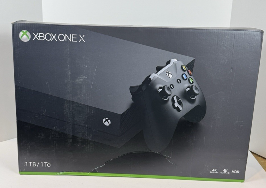 Xbox One X 1TB Console Black 4K UHD Gaming Bundle w/ Warranty - Microsoft