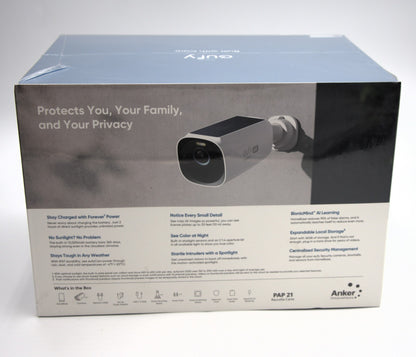 eufy S330 eufyCam 3 Wireless 4K Security Camera Kit – 3-Cam Solar Powered White