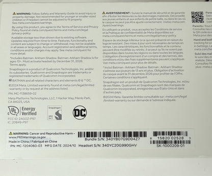 New Meta Quest 3S 256GB All-in-One VR Headset – Batman Arkham Shadow