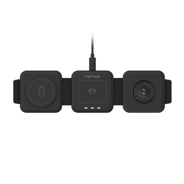 MyCharge 3-in-1 Wireless Charging Pad – iPhone, AirPods, Apple Watch – Foldable