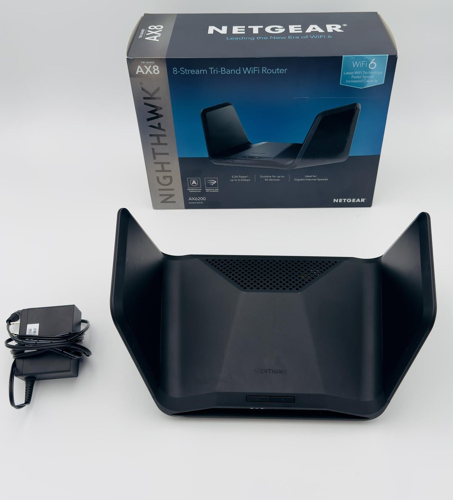 Nighthawk Tri-Band 8-Stream AX6200 WiFi 6 Router NETGEAR RAX78-100NAS
