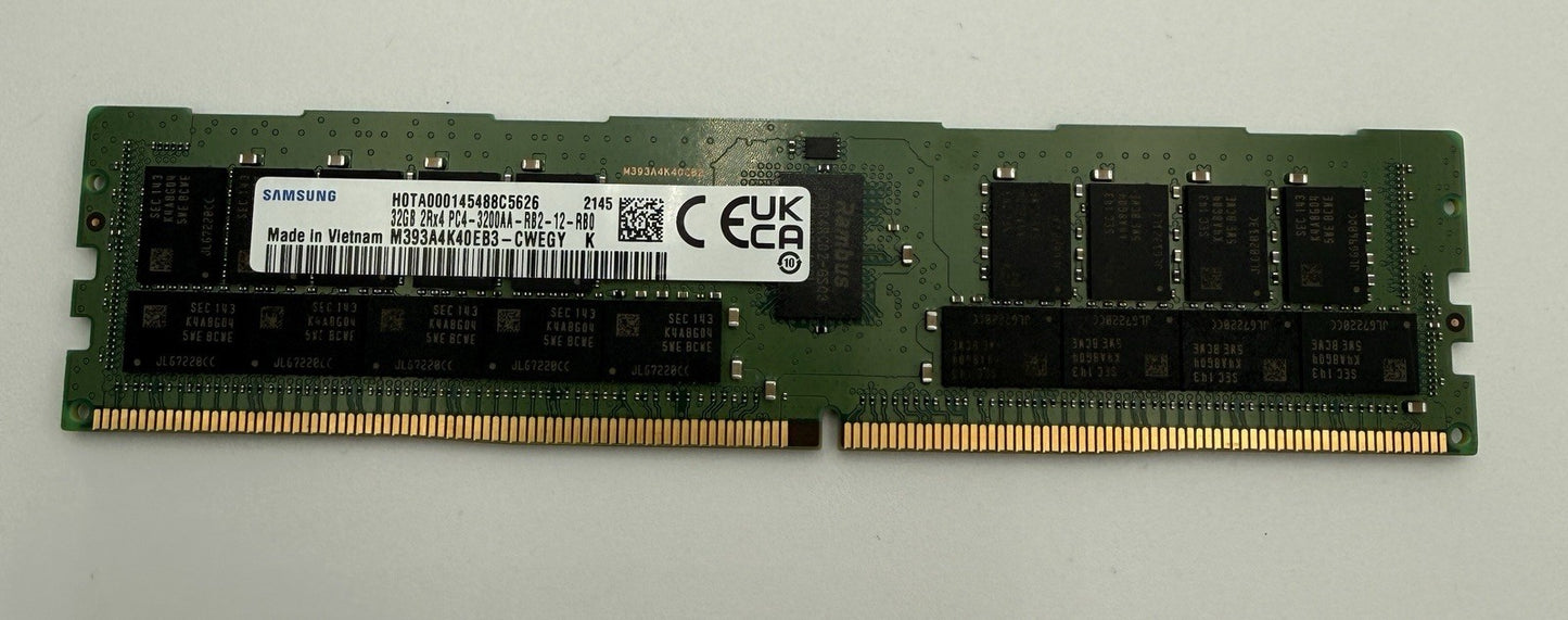 Samsung 32GB 2Rx4 PC4-3200AA RDIMM Server Memory M393A4K40EB3-CWE