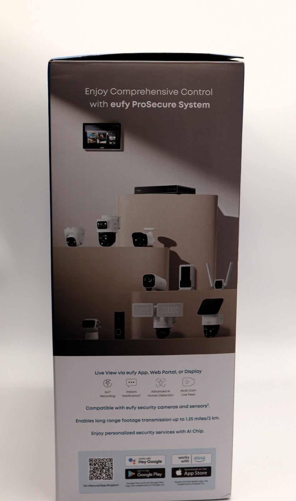 Eufy S4 Max Wired Security System - 4 Cameras  8CH PoE NVR 16MP PTZ 2TB 360° Cam