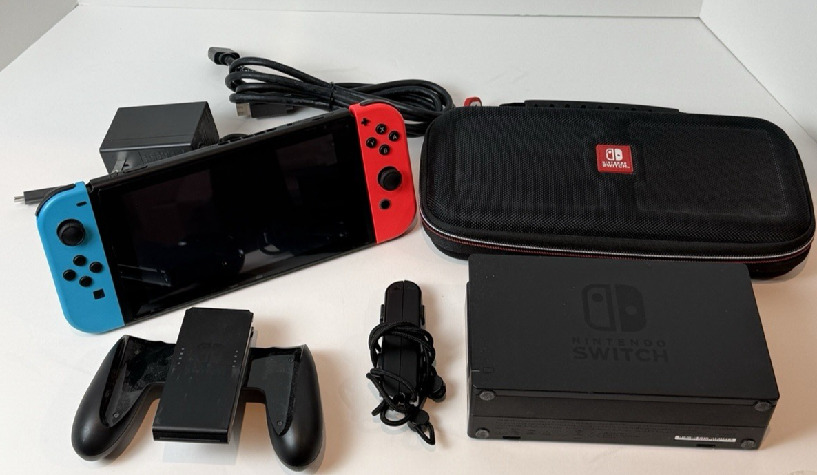 Nintendo Switch Console with Neon Blue and Neon Red Joy Cons 32GB V2