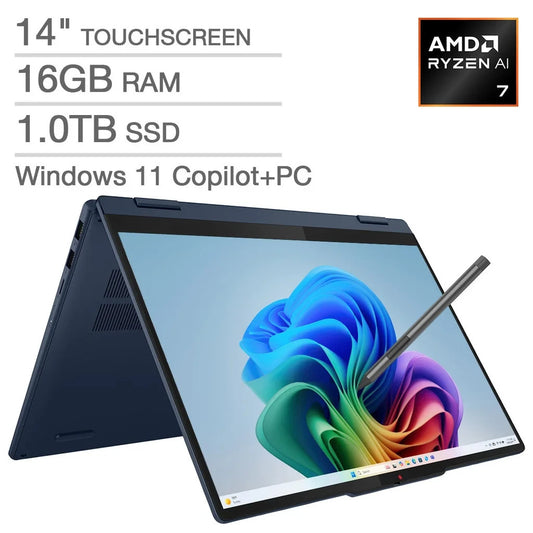 Lenovo Ideapad 5 2-in-1 14" Ryzen Ai 7 350 16GB 1TB SSD Windows 11 Touch 2-in-1