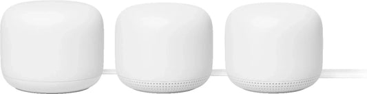 Google Nest Wi-Fi AC2200 Router + 2 Points (3-Pack) Snow White – Warranty