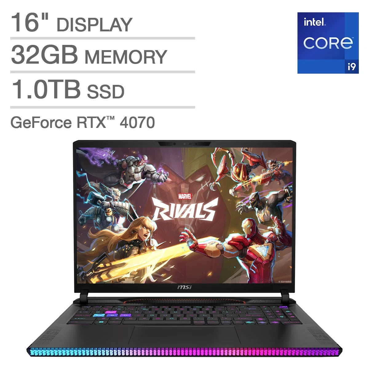 MSI Raider 16" – i9-14900HX, 32GB RAM, 1TB SSD, NVIDIA RTX 4070 | FHD+ 144Hz