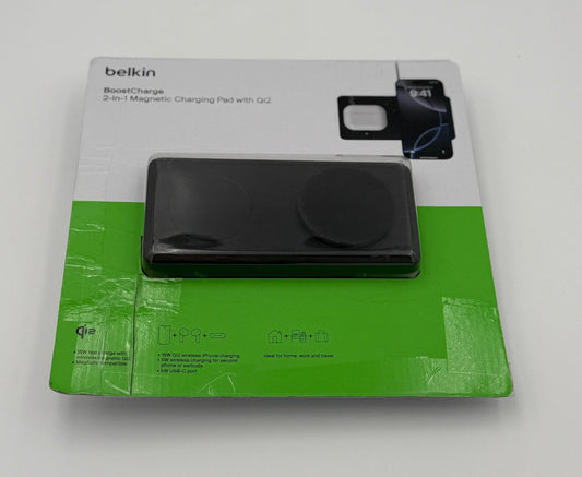 Belkin 2-in-1 Magnetic Wireless Charging Pad with Qi2 15W