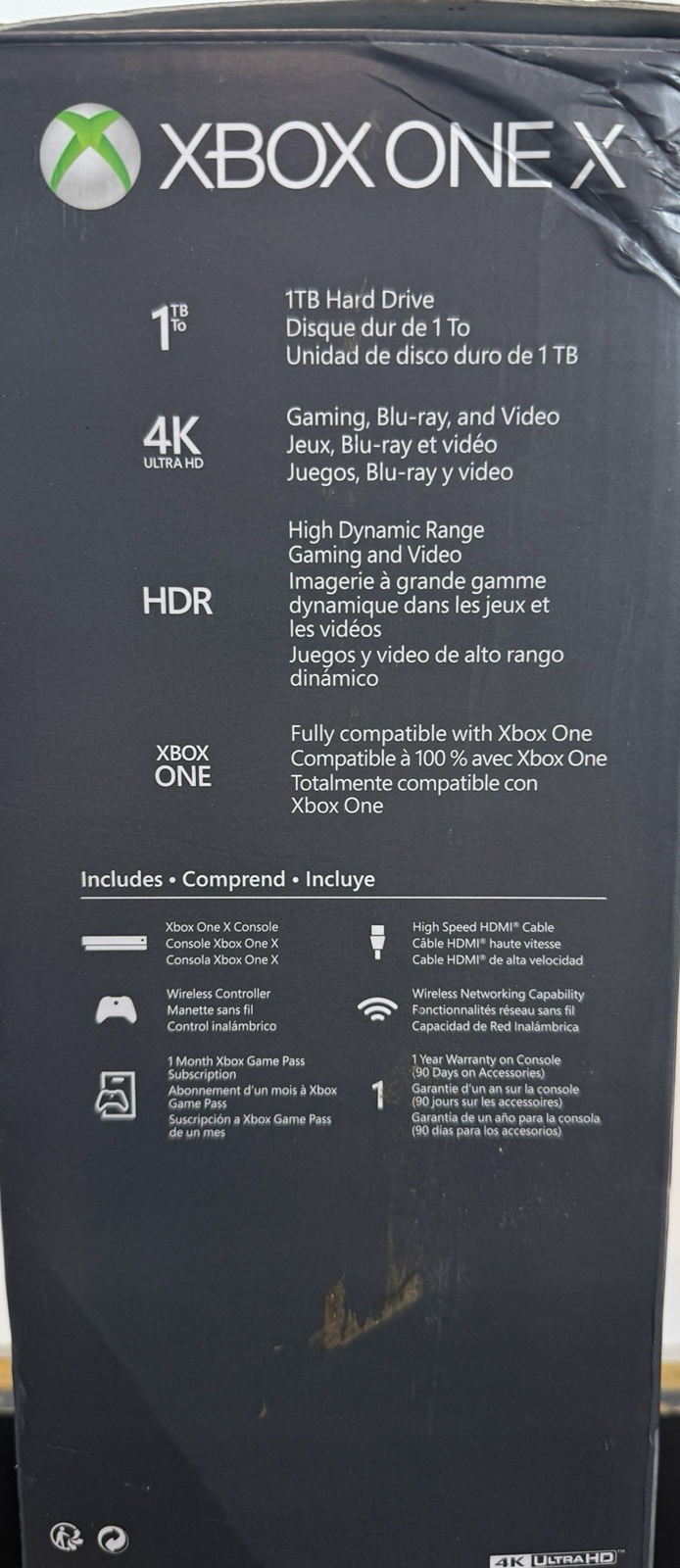 Microsoft Xbox One X 1TB Console Black 4K UHD Gaming System Bundle - Warranty