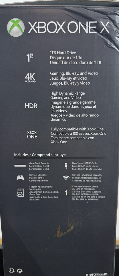 Microsoft Xbox One X 1TB Console Black 4K UHD Gaming System Bundle - Warranty