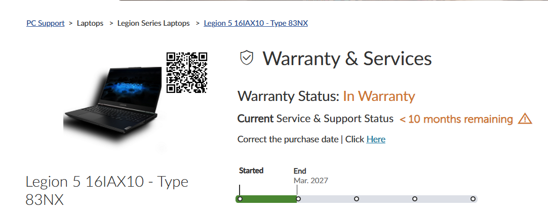 Lenovo Legion 5 16IAX10 16" Ultra 9 275HX 32GB 1TB SSD RTX 5060 W11H LENOVO WTY