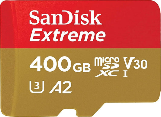 SanDisk Extreme 400GB microSDXC UHS-I Card w/ Adapter – 160MB/s, A2, V30