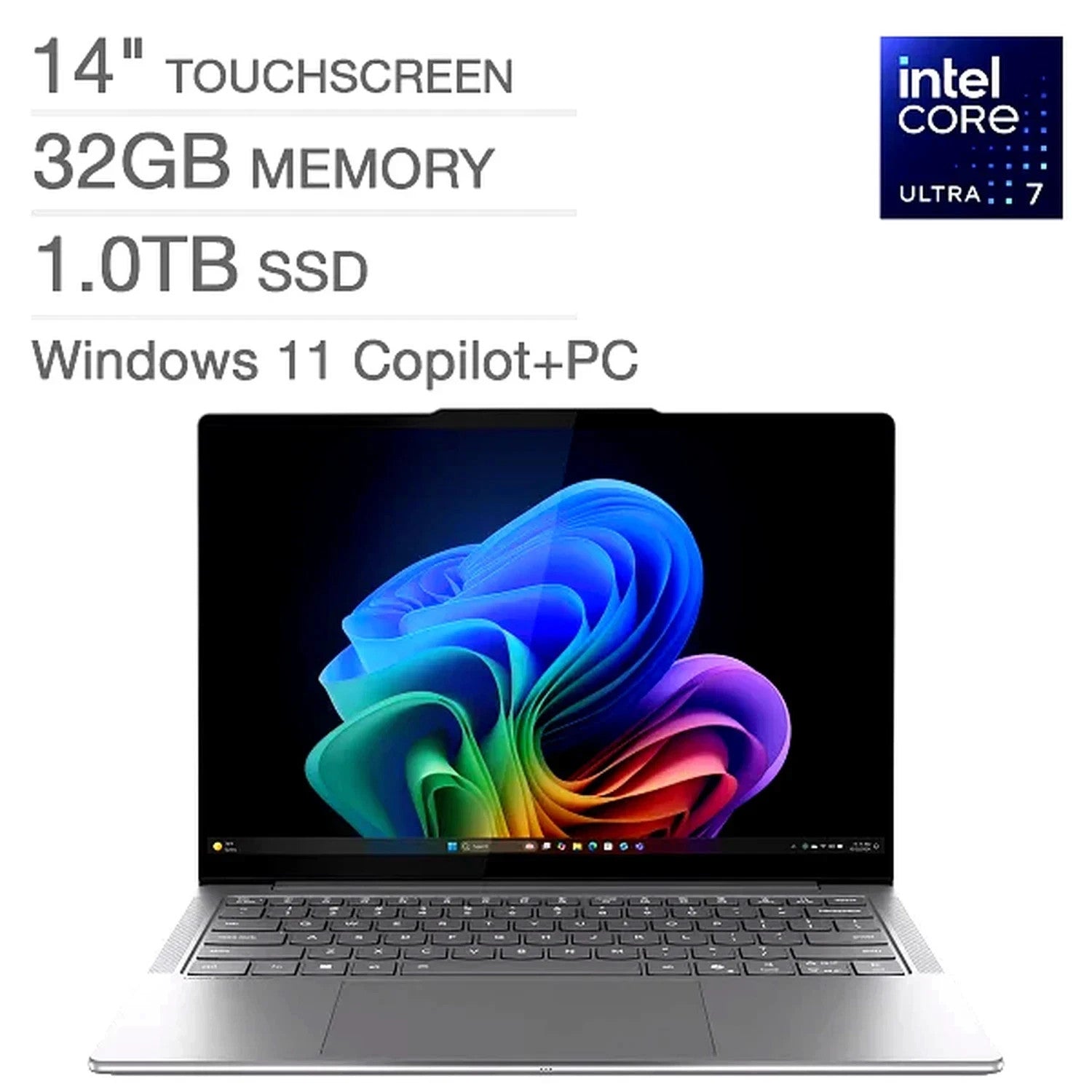 Lenovo Slim 7i 14" WUXGA OLED Touch Aura Edition Ultra 7 258V 32GB RAM 1TB SSD