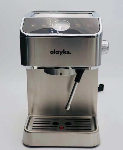 Olayks 20 Bar Espresso Machine Stainless Steel Milk Frother 1.8L Tank 1400W