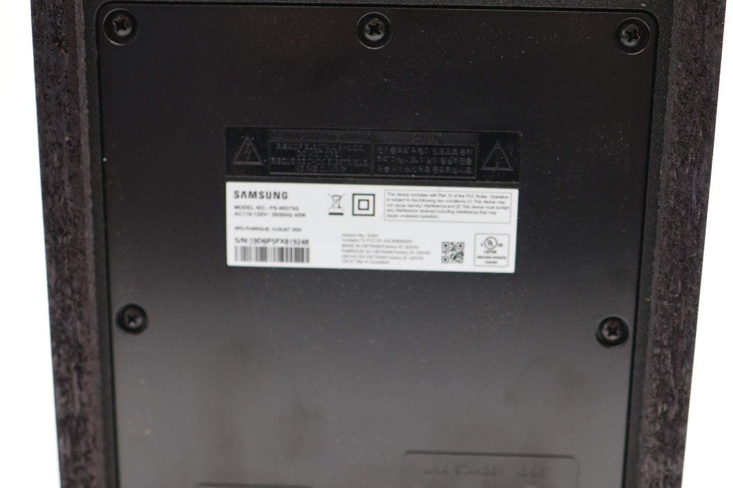 Samsung Replacement Subwoofer PS-WD75G for HW-B73CD B-Series Soundbar 1 yr wrty!