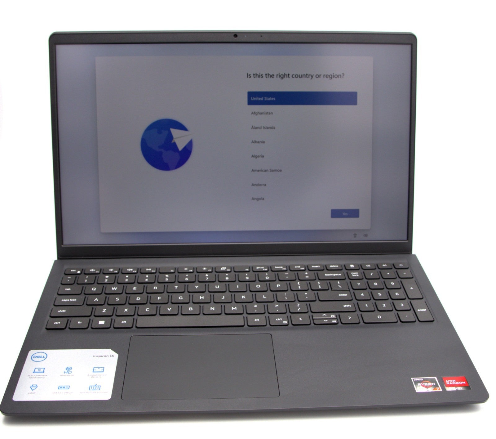 Dell Inspiron 15.6" Touchscreen Laptop – AMD Ryzen 7, 16GB RAM, 512GB SSD Black