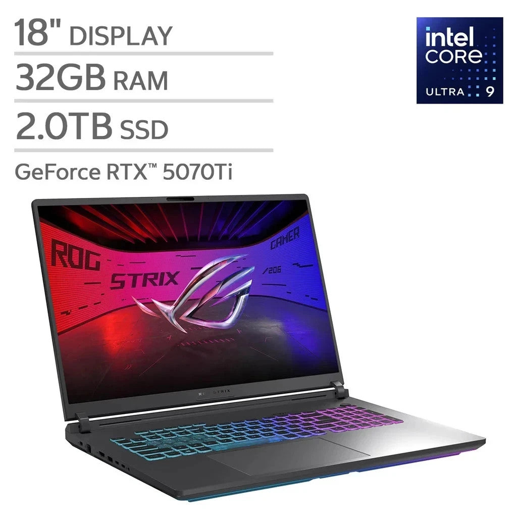 ASUS ROG Strix G18 18" Nebula WQXGA Intel Ultra 9 275HX 32GB 2TB RTX 5070 Ti WTY