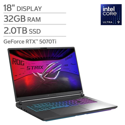 ASUS ROG Strix G18 18" Nebula WQXGA Intel Ultra 9 275HX 32GB 2TB RTX 5070 Ti WTY